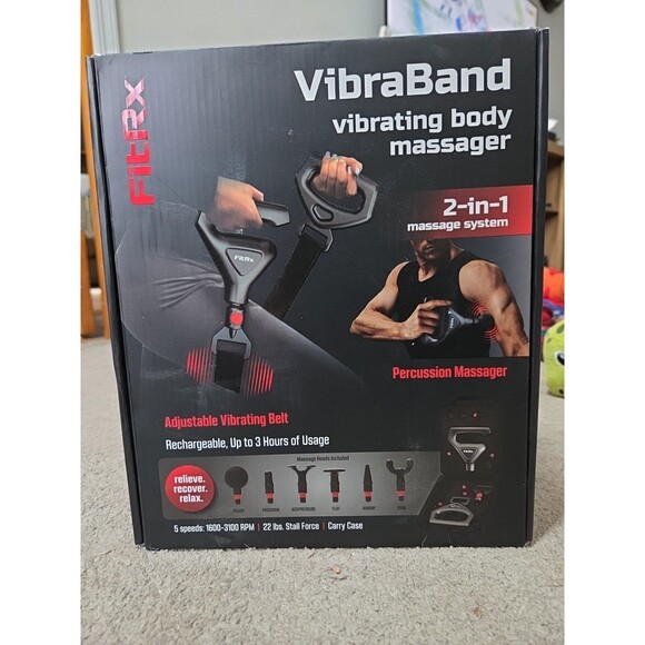 FitRx VibraBand Vibrating Body Massager 2-in-1 Massage System with Carry Case C3 - Picture 2 of 5